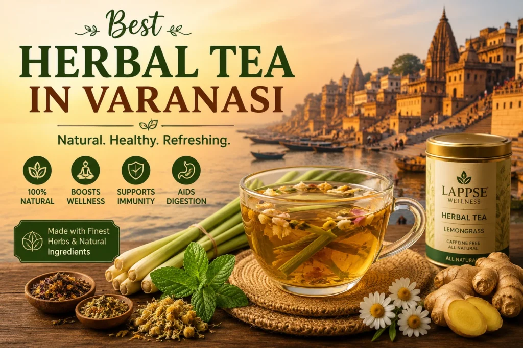 Best Herbal Tea in Varanasi made with natural herbs and lemongrass for wellness and immunity support
