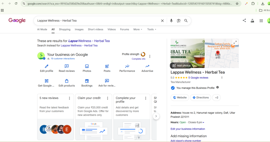 lappsewellness google my bussiness