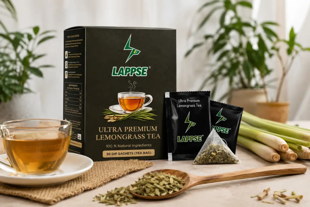 Best Herbal Lemongrass Tea in India by LAPPSE Wellness – Premium Natural Herbal Tea